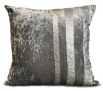 Silver velvet cushion
